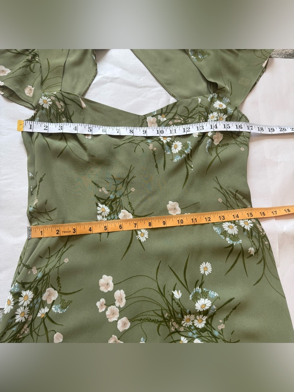 Reformation Rosie Floral Midi Dress Cap Sleeves 10 NEW - Picture 11 of 11
